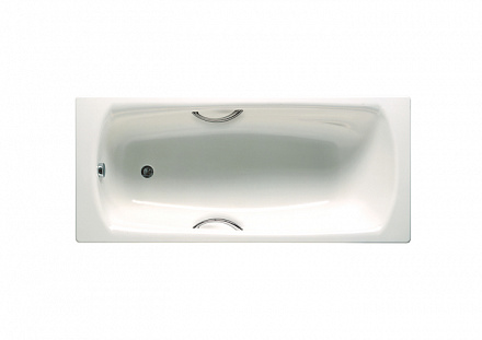Стальная ванна Roca Swing Plus (180*80 см, прямоугольная с ручками, антискользящее покрытие)