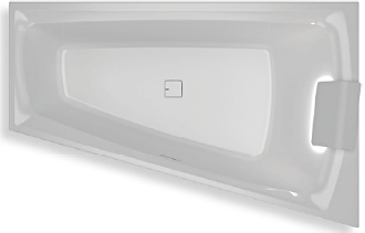 Акриловая ванна Riho Still Smart LED (170*110 см, асимметричная, левая, с каркасом, со сливом-переливом, со светодиодами, с подголовником)