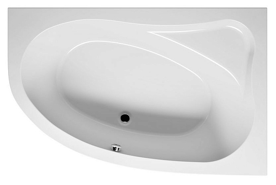 Акриловая ванна Riho Lyra (153*100 см, асимметричная, левая, с ножками, со сливом-переливом)