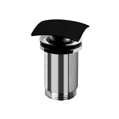 Донный клапан Cezares CZR-B-SCQ (для раковины, с переливом, Click-Clack, черный матовый)