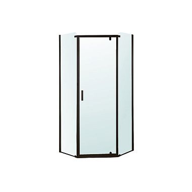 Душевой угол Berges Solo (90*90 см, пятиугольный, прозрачное стекло, черный матовый профиль)