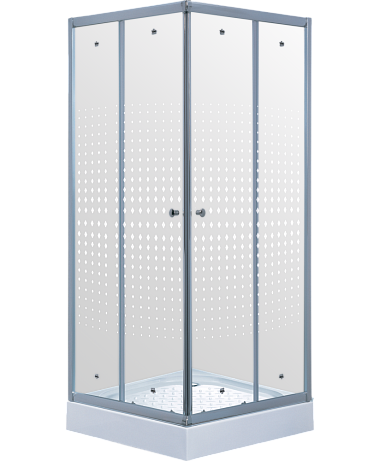 Душевой угол Timo TL (100*100*200 см, квадратный, раздвижные двери, стекло прозрачное)
