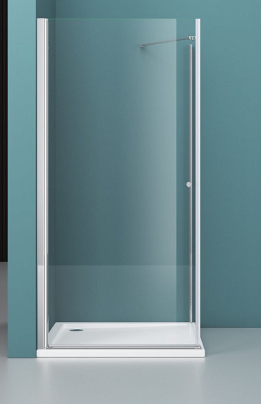 Душевой угол BelBagno Etna-A-1 (100*100 см, квадратный, распашная дверь, стекло прозрачное, без поддона, профиль хром)