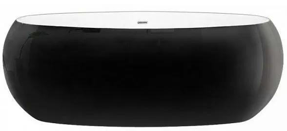 Акриловая ванна BelBagno BB18 (180*90 см, овальная, отдельностоящая, черная матовая)